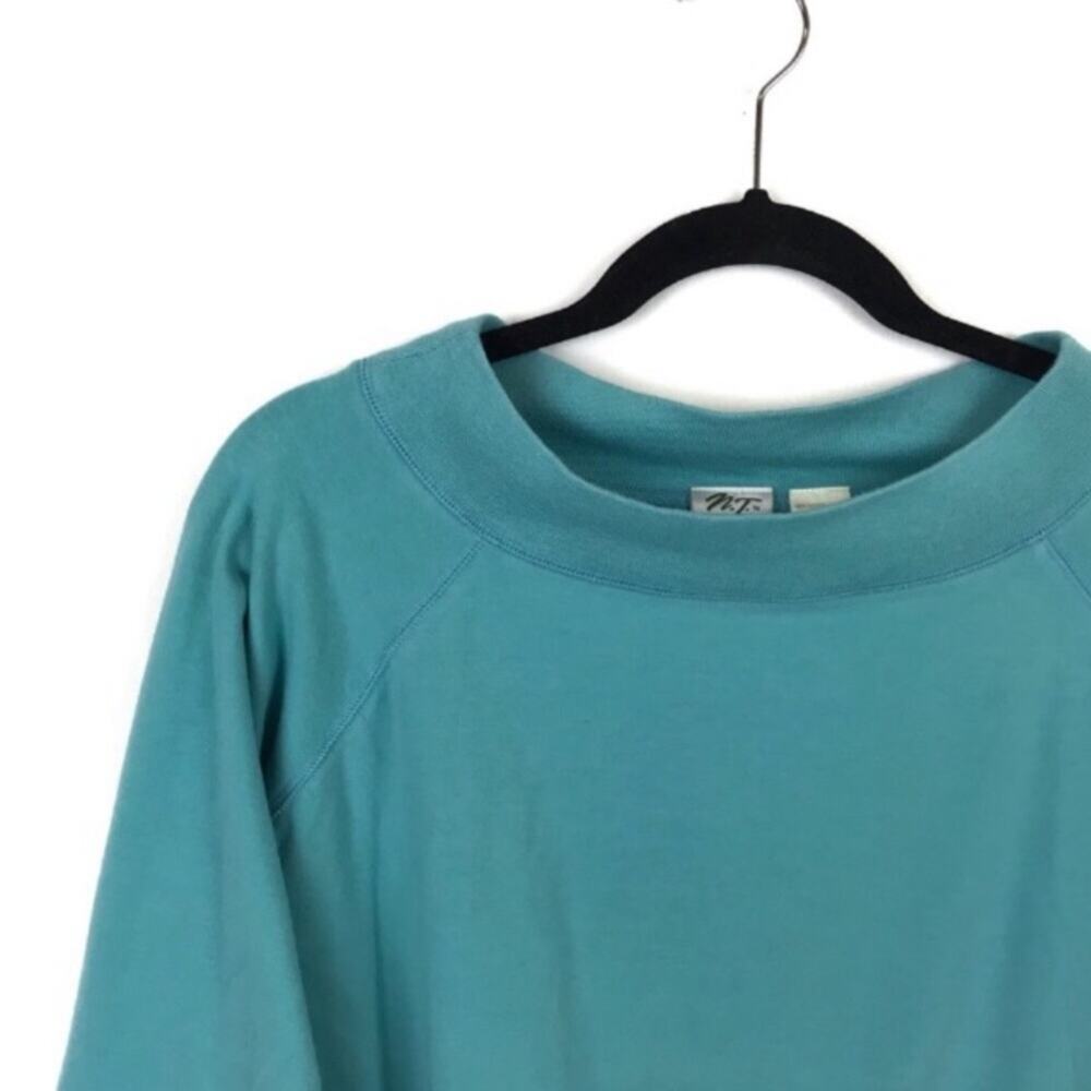 Norm Thompson Large Blue Boat Neck Top